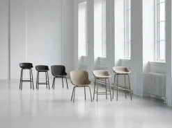 - Hyg Barstool 75 cm Full Upholstery Sand Steel^Normann Copenhagen Best