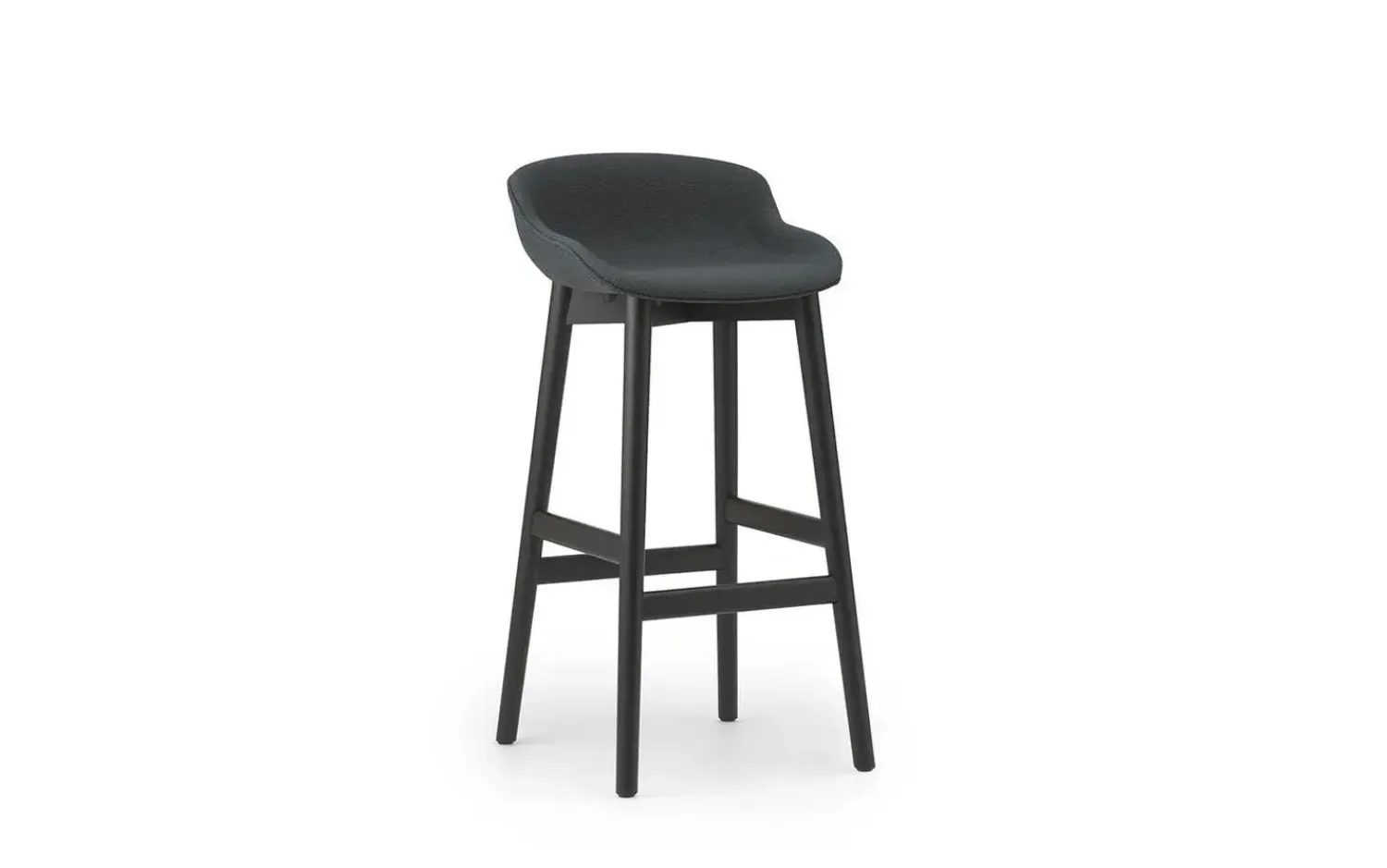 - Hyg Barstool 75 cm Full Upholstery Black Oak*Normann Copenhagen Outlet