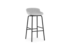 - Hyg Barstool 75 cm Full Upholstery Black Steel^Normann Copenhagen Discount
