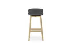 - Hyg Barstool 75 cm Front Upholstery Black & Oak*Normann Copenhagen Discount
