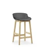 - Hyg Barstool 65 cm Front Upholstery Black & Oak^Normann Copenhagen Best
