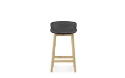 - Hyg Barstool 65 cm Front Upholstery Black & Oak^Normann Copenhagen Best