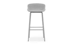 - Hyg Barstool 75 cm Full Upholstery Grey Steel^Normann Copenhagen New