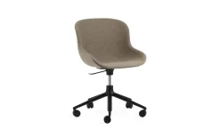 - Hyg Chair Swivel 5W Gas Lift Full Upholstery Black Alu*Normann Copenhagen