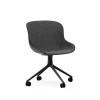 - Hyg Chair Swivel 4W Front Upholstery Black & Black Alu^Normann Copenhagen Outlet