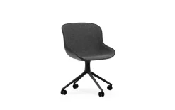 - Hyg Chair Swivel 4W Front Upholstery Black & Black Alu^Normann Copenhagen Outlet