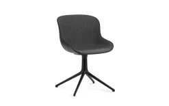 - Hyg Chair Swivel 4L Front Upholstery Black & Black Alu^Normann Copenhagen Outlet