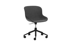 - Hyg Chair Swivel 5W Gas Lift Front Upholstery Black & Black Alu*Normann Copenhagen Sale