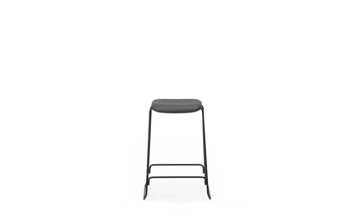 - Just Barstool 65 cm Full Upholstery Black Steel^Normann Copenhagen New