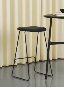 - Just Barstool 65 cm Full Upholstery Black Steel^Normann Copenhagen New