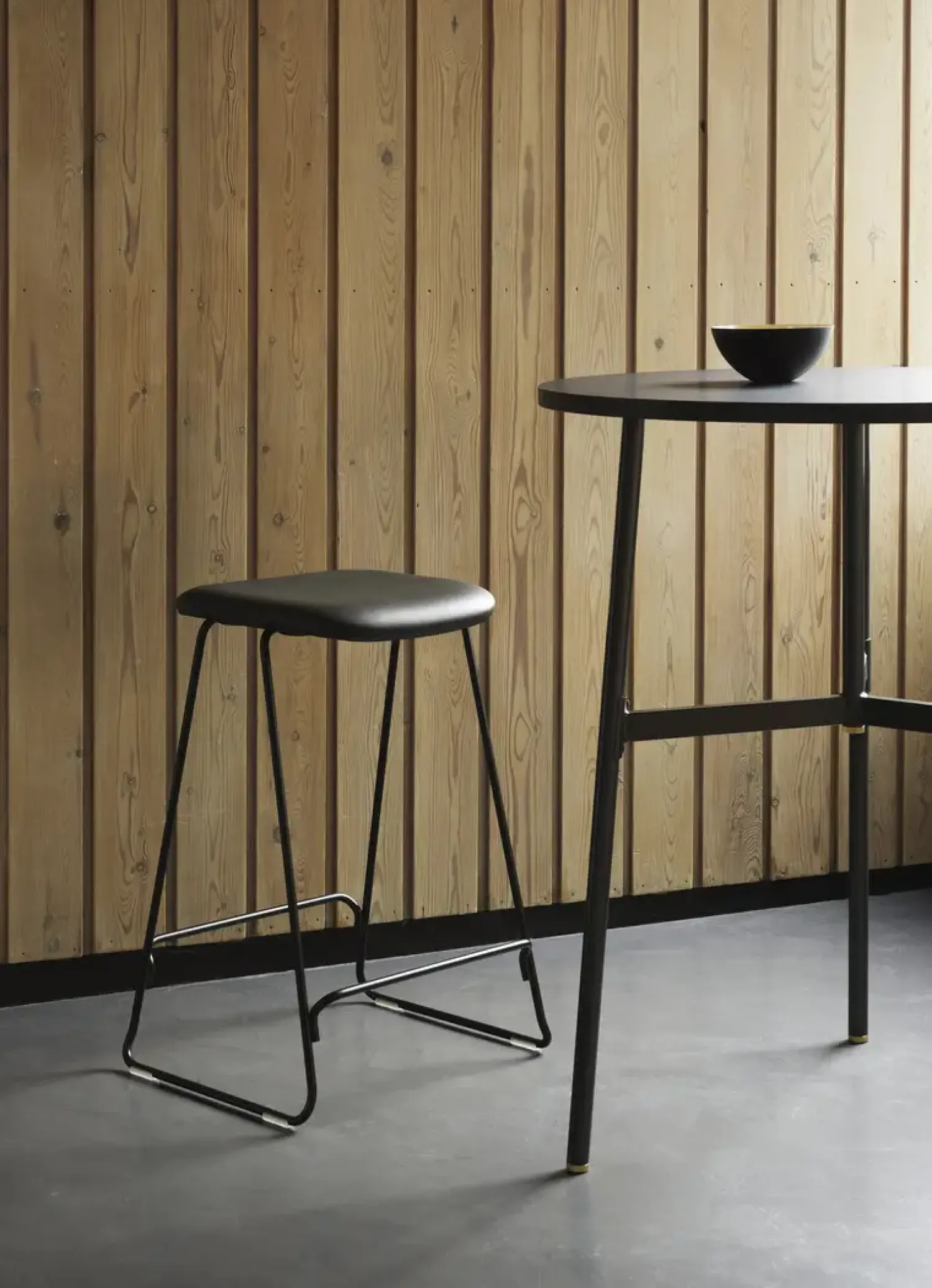 - Just Barstool 65 cm Full Upholstery Black Steel^Normann Copenhagen New