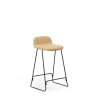 - Just Barstool 65 cm w. back Full Upholstery Black Steel*Normann Copenhagen Outlet
