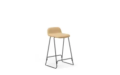 - Just Barstool 65 cm w. back Full Upholstery Black Steel*Normann Copenhagen Outlet