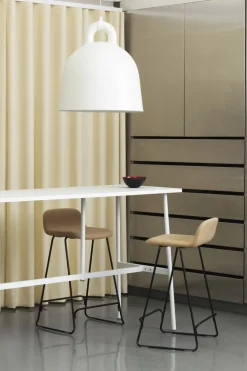 - Just Barstool 65 cm w. back Full Upholstery Black Steel*Normann Copenhagen Outlet