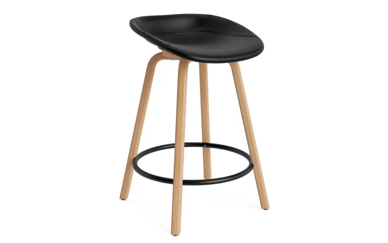 - Mat Barstool 65 cm Full Upholstery Beech/Black - Ultra 41599^Normann Copenhagen