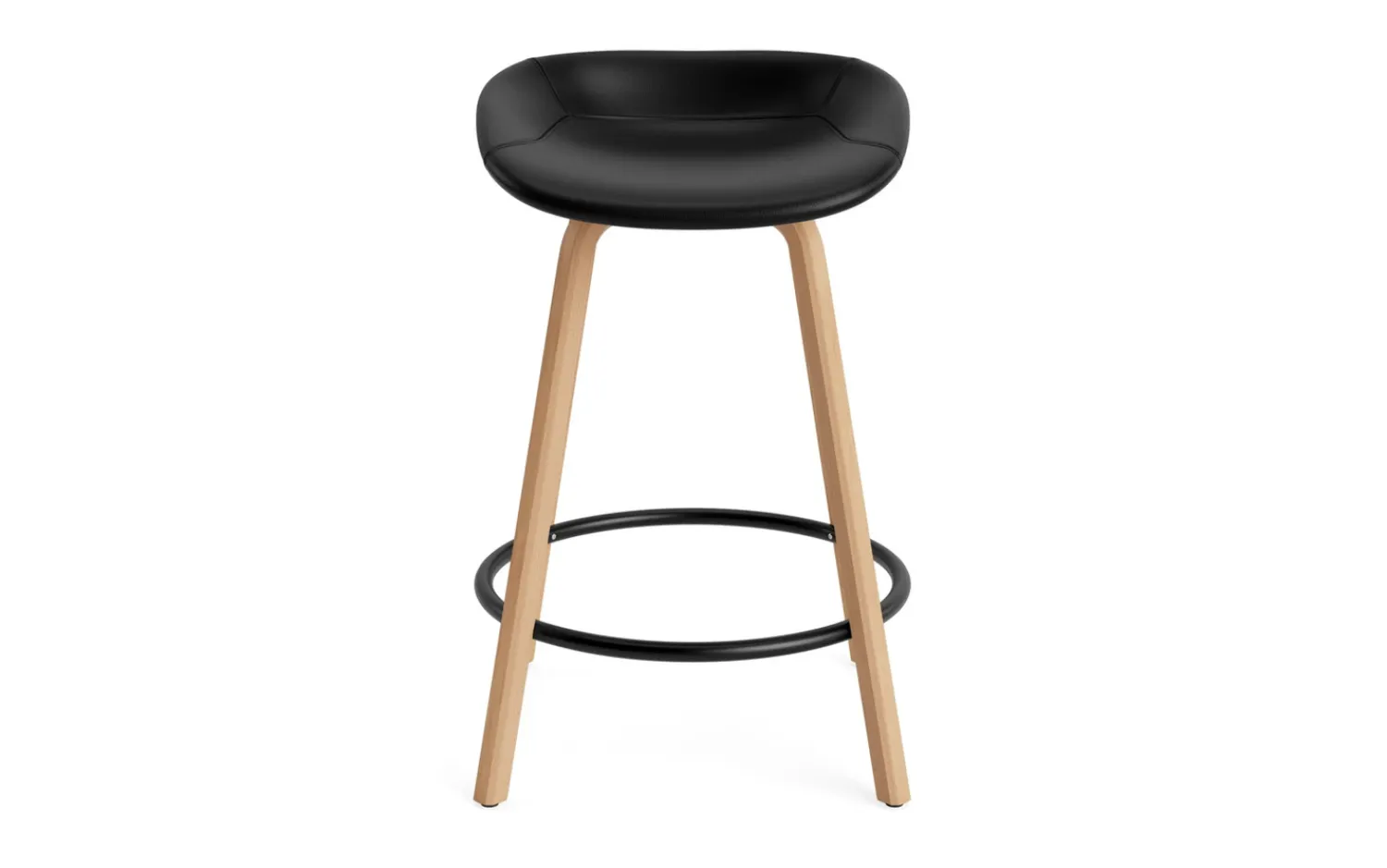- Mat Barstool 65 cm Full Upholstery Beech/Black - Ultra 41599^Normann Copenhagen