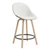 - Mat Bar Chair 65 cm Front Upholstery Seaweed Beech/Black - Hallingdal 110*Normann Copenhagen