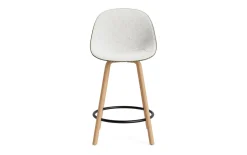 - Mat Bar Chair 65 cm Front Upholstery Seaweed Beech/Black - Hallingdal 110*Normann Copenhagen
