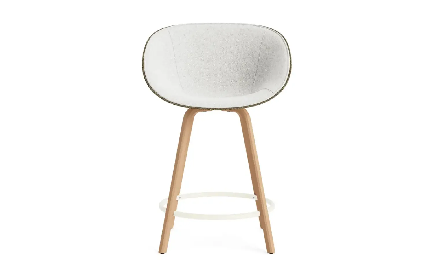- Mat Bar Armchair 65 cm Front Upholstery Seaweed Beech/Cream - Hallingdal 110^Normann Copenhagen Outlet
