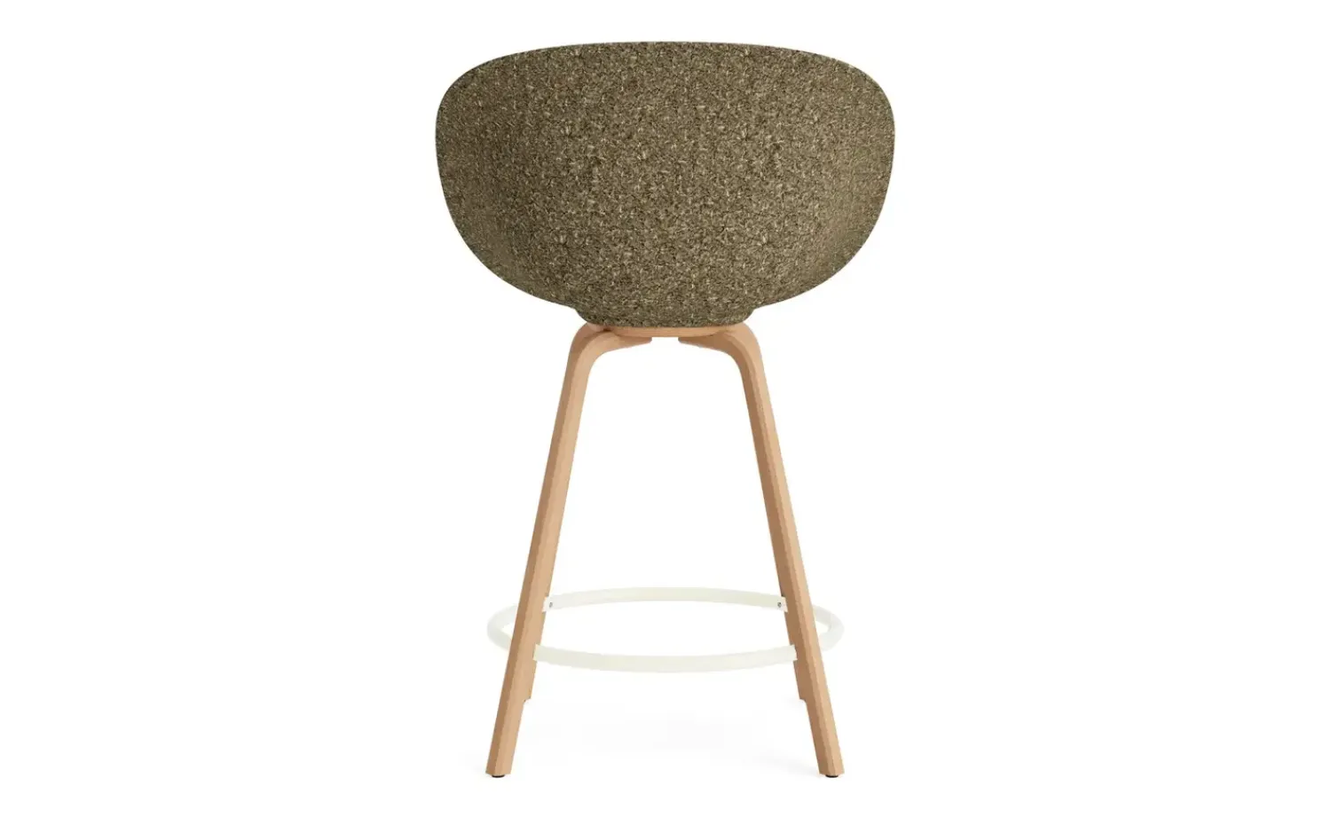 - Mat Bar Armchair 65 cm Front Upholstery Seaweed Beech/Cream - Hallingdal 110^Normann Copenhagen Outlet