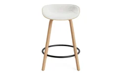 - Mat Barstool 65 cm Front Upholstery Hemp Beech/Black - Hallingdal 110*Normann Copenhagen Best