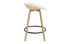 - Mat Barstool 65 cm Front Upholstery Hemp Beech/Black - Hallingdal 110*Normann Copenhagen Best