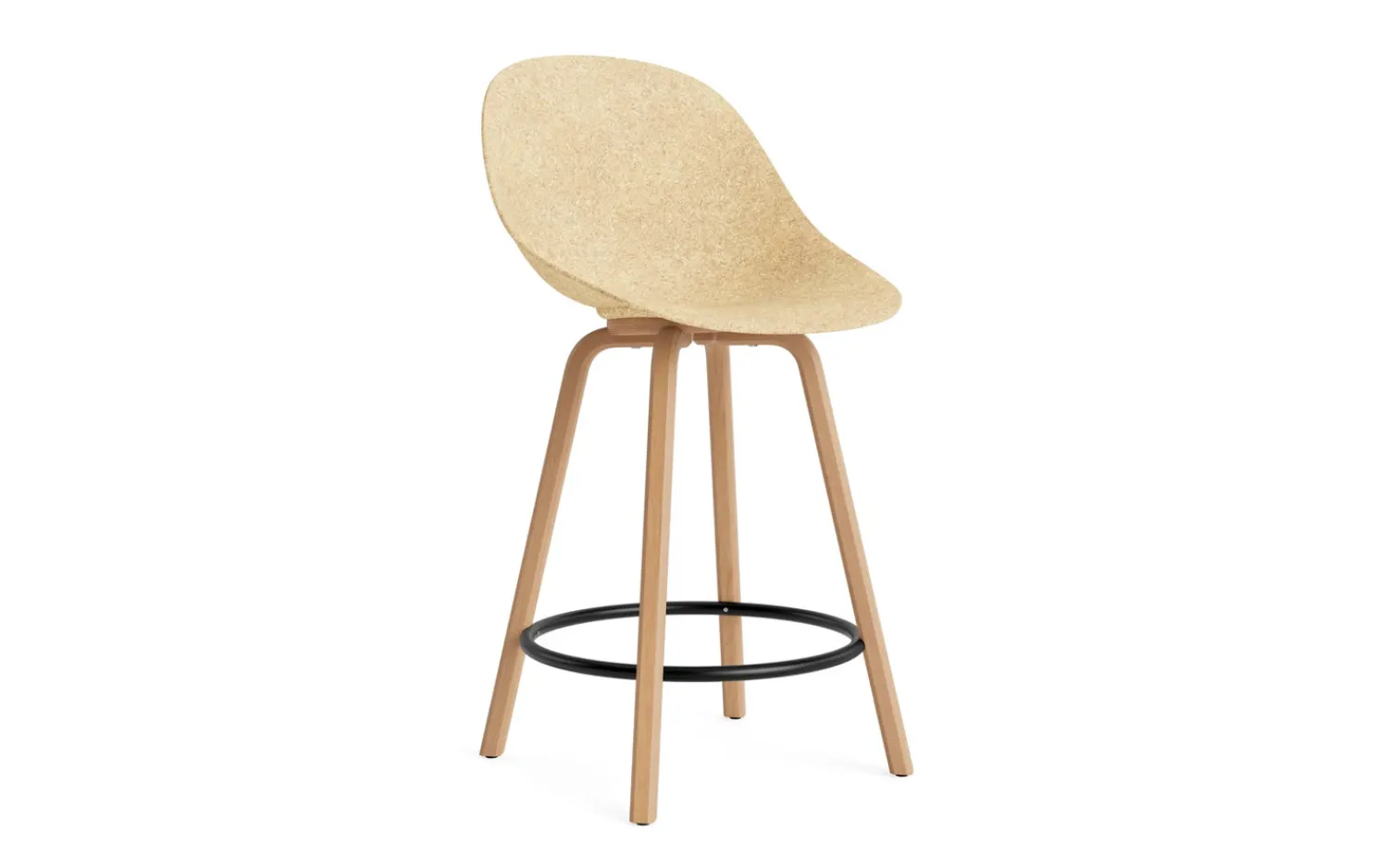 - Mat Bar Chair 65 cm Beech/Black - Hemp*Normann Copenhagen Clearance