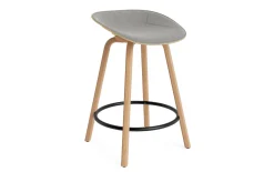 - Mat Barstool 65 cm Front Upholstery Hemp Beech/Black - Remix 133^Normann Copenhagen Clearance