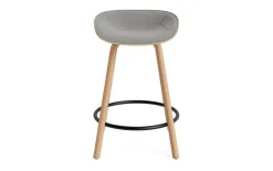 - Mat Barstool 65 cm Front Upholstery Hemp Beech/Black - Remix 133^Normann Copenhagen Clearance