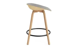 - Mat Barstool 65 cm Front Upholstery Hemp Beech/Black - Remix 133^Normann Copenhagen Clearance