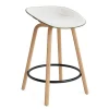 - Mat Barstool 65 cm Front Upholstery Seaweed Beech/Black - Hallingdal 110*Normann Copenhagen New