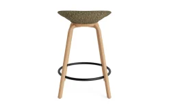 - Mat Barstool 65 cm Front Upholstery Seaweed Beech/Black - Hallingdal 110*Normann Copenhagen New