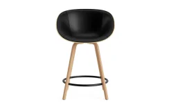 - Mat Bar Armchair 65 cm Front Upholstery Hemp Beech/Black - Ultra 41599^Normann Copenhagen New