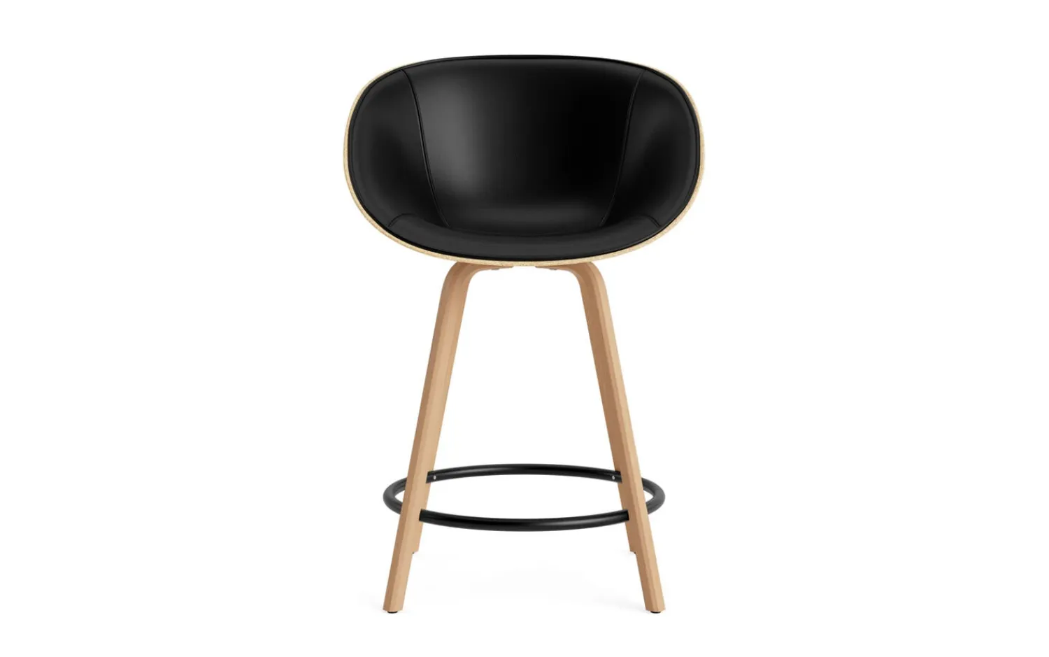 - Mat Bar Armchair 65 cm Front Upholstery Hemp Beech/Black - Ultra 41599^Normann Copenhagen New
