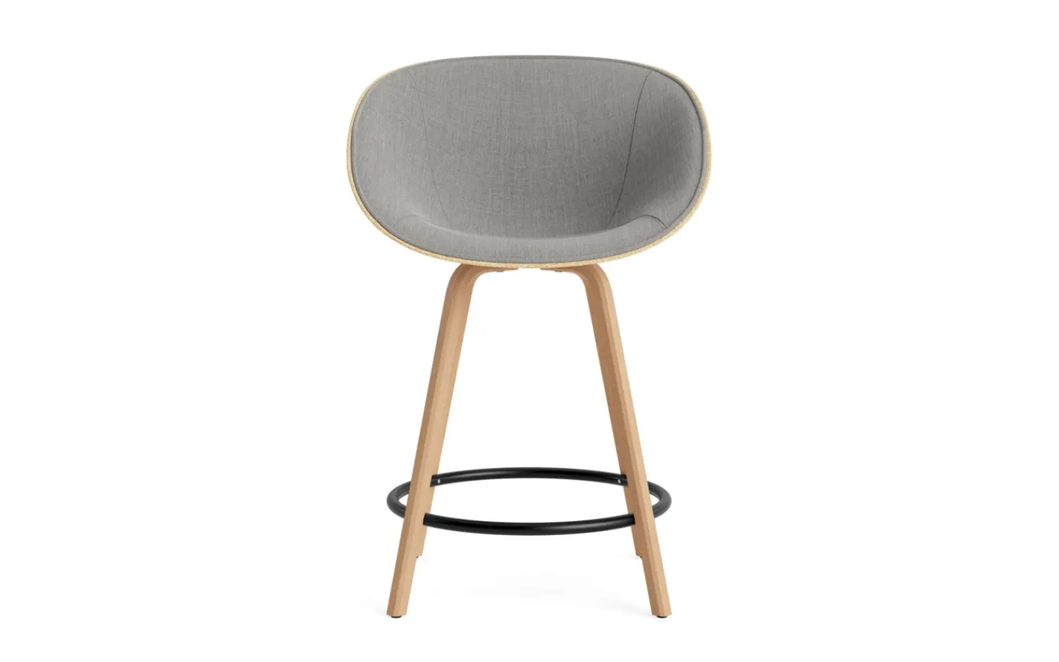 - Mat Bar Armchair 65 cm Front Upholstery Hemp Beech/Black - Remix 133^Normann Copenhagen Online