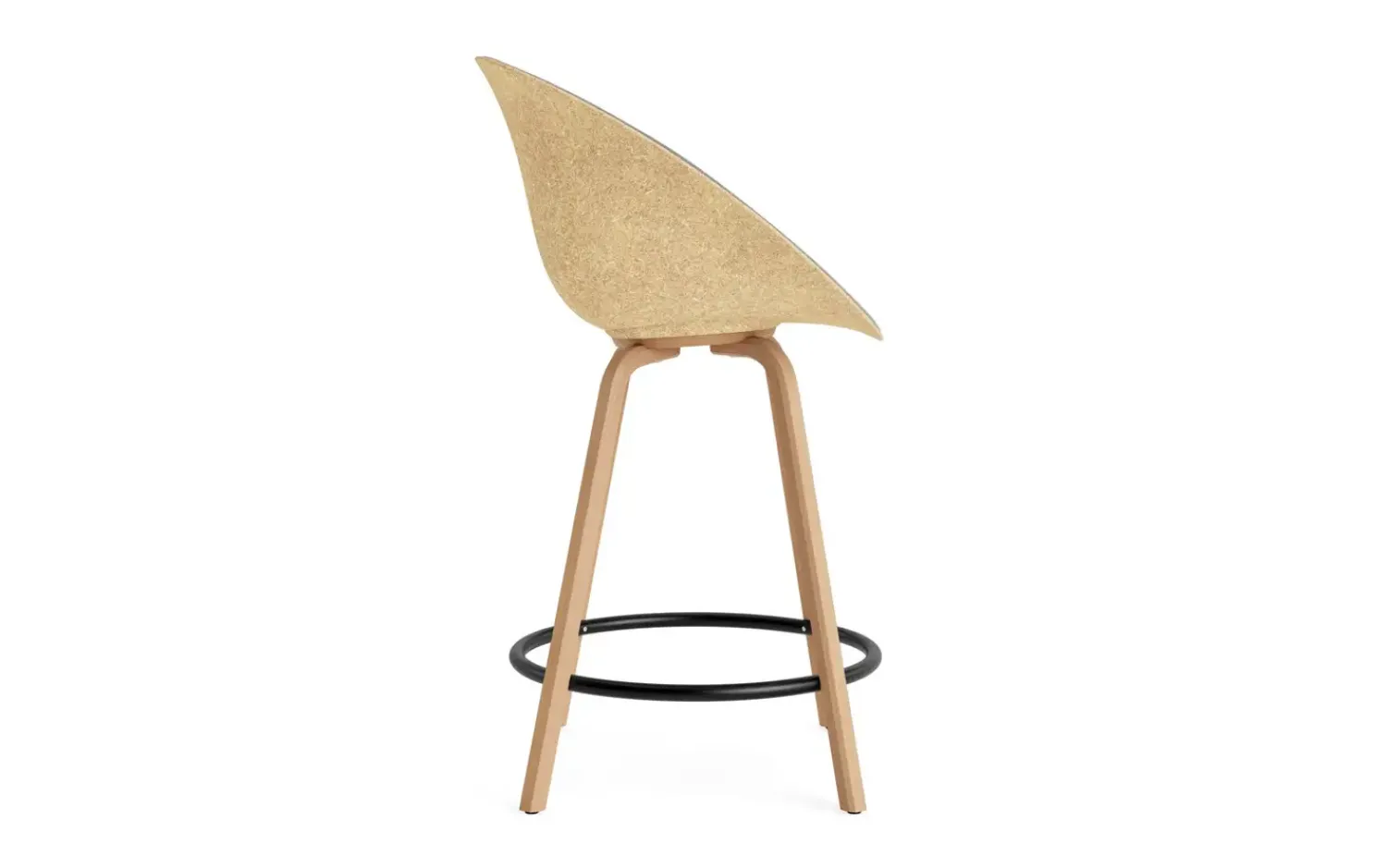 - Mat Bar Armchair 65 cm Front Upholstery Hemp Beech/Black - Remix 133^Normann Copenhagen Online