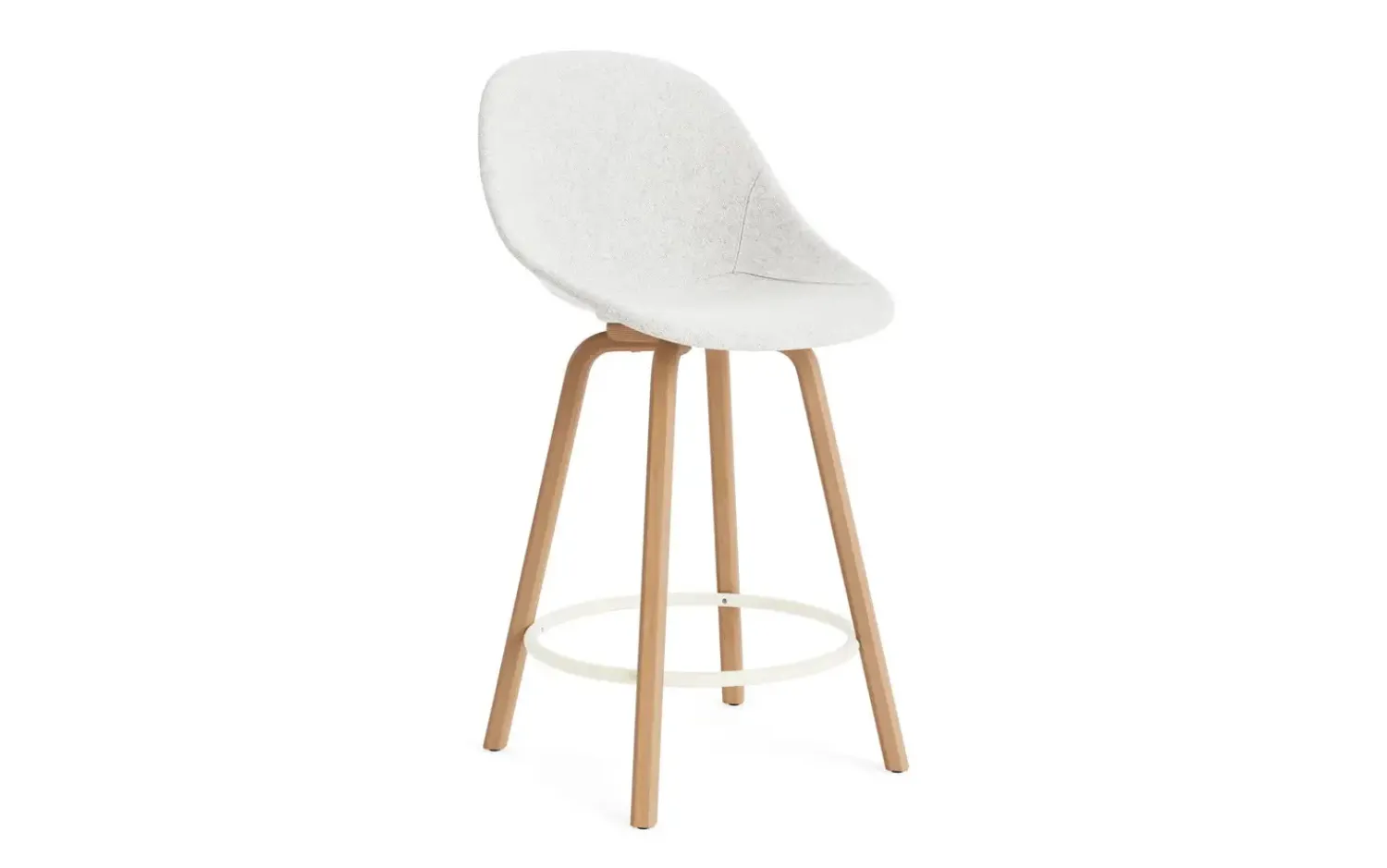 - Mat Bar Chair 65 cm Full Upholstery Beech/Cream - Hallingdal 110^Normann Copenhagen Discount