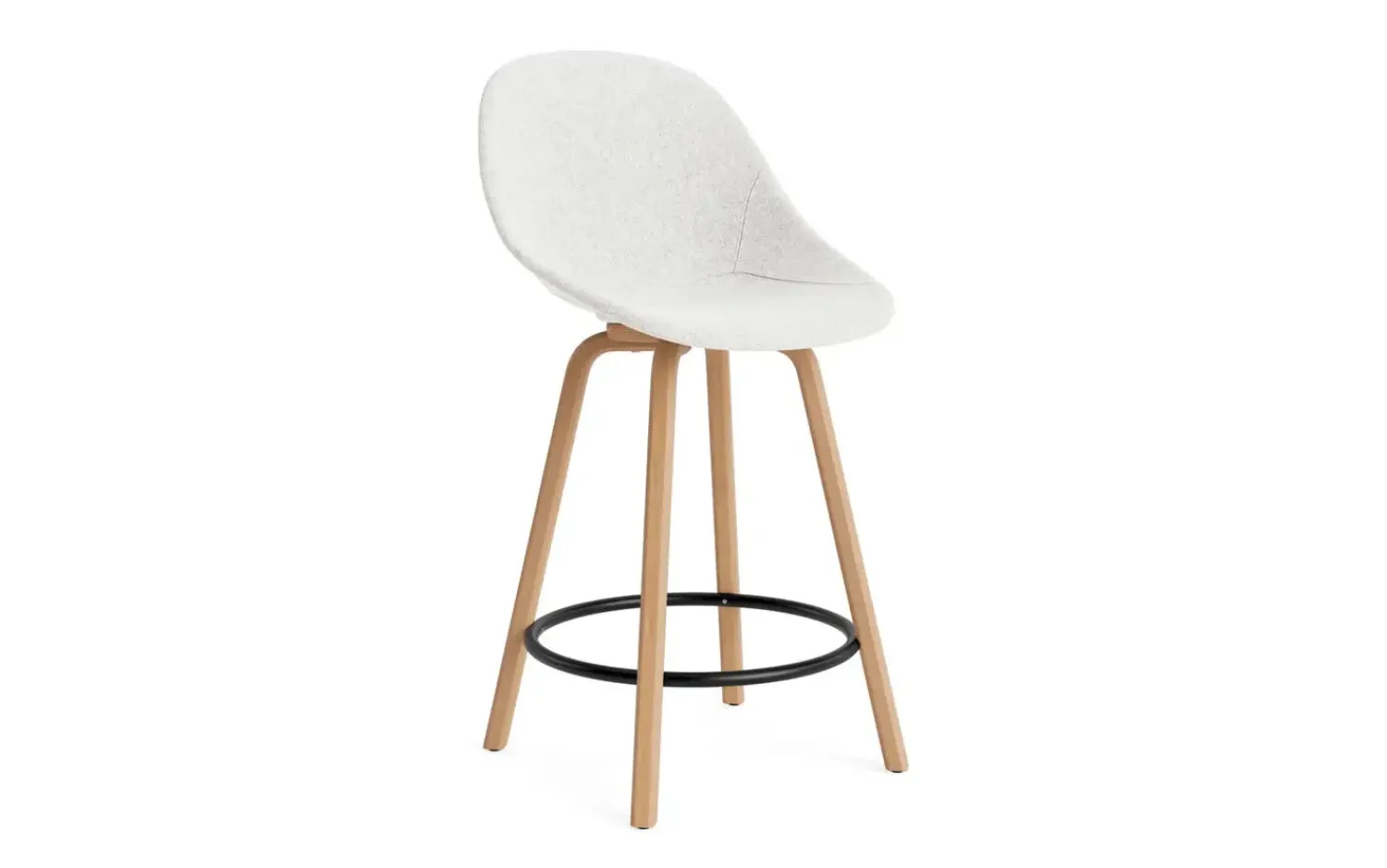 - Mat Bar Chair 65 cm Full Upholstery Beech/Black - Hallingdal 110*Normann Copenhagen Hot