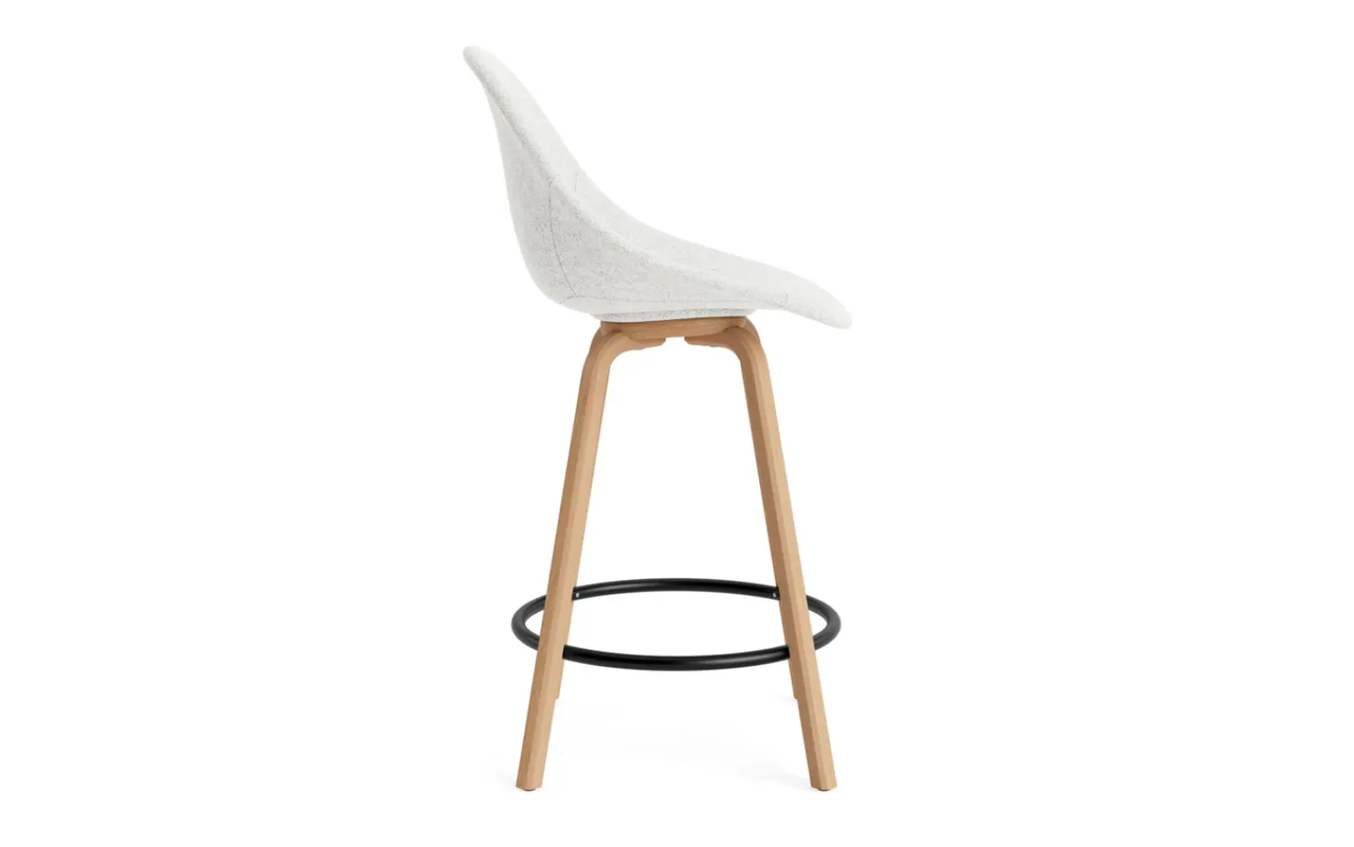 - Mat Bar Chair 65 cm Full Upholstery Beech/Black - Hallingdal 110*Normann Copenhagen Hot