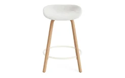- Mat Barstool 65 cm Full Upholstery Beech/Cream - Hallingdal 110^Normann Copenhagen New