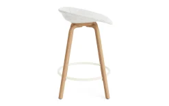 - Mat Barstool 65 cm Full Upholstery Beech/Cream - Hallingdal 110^Normann Copenhagen New