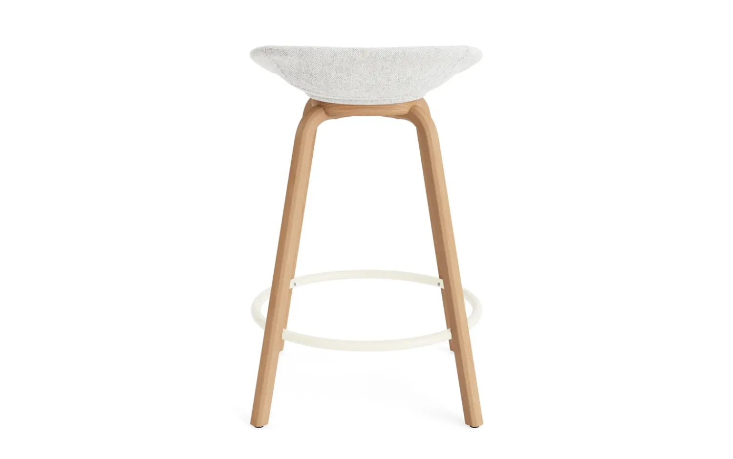 - Mat Barstool 65 cm Full Upholstery Beech/Cream - Hallingdal 110^Normann Copenhagen New