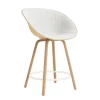 - Mat Bar Armchair 65 cm Front Upholstery Hemp Beech/Cream - Hallingdal 110^Normann Copenhagen New