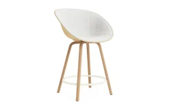 - Mat Bar Armchair 65 cm Front Upholstery Hemp Beech/Cream - Hallingdal 110^Normann Copenhagen New