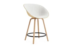 - Mat Bar Armchair 65 cm Front Upholstery Hemp Beech/Black - Hallingdal 110*Normann Copenhagen