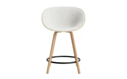 - Mat Bar Armchair 65 cm Front Upholstery Hemp Beech/Black - Hallingdal 110*Normann Copenhagen