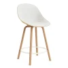 - Mat Bar Chair 65 cm Front Upholstery Hemp Beech/Cream - Hallingdal 110^Normann Copenhagen