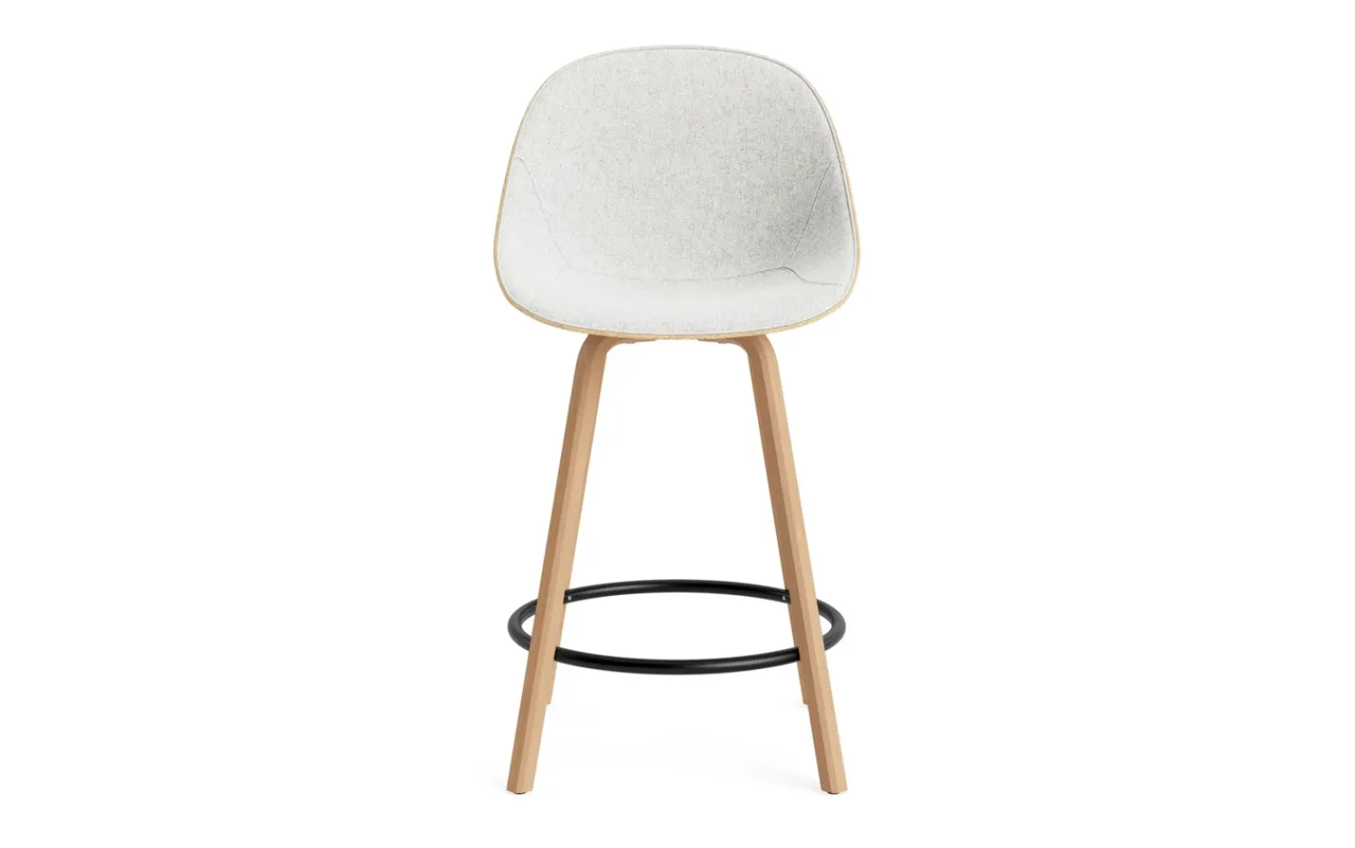 - Mat Bar Chair 65 cm Front Upholstery Hemp Beech/Black - Hallingdal 110*Normann Copenhagen Clearance