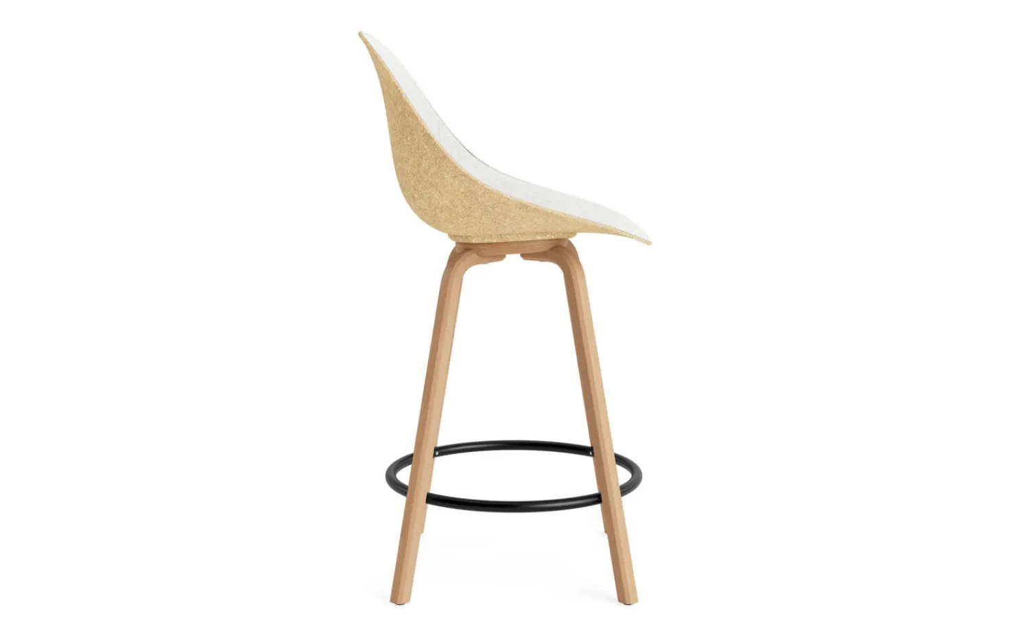 - Mat Bar Chair 65 cm Front Upholstery Hemp Beech/Black - Hallingdal 110*Normann Copenhagen Clearance