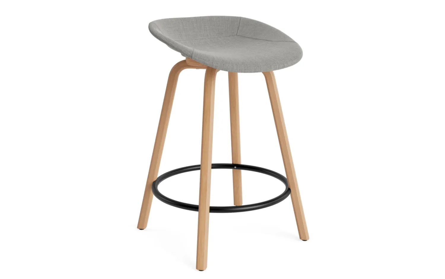- Mat Barstool 65 cm Full Upholstery Beech/Black - Remix 133^Normann Copenhagen Clearance